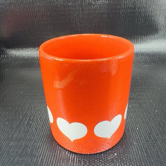 Vintage Waechterbach Heart Coffee Mug Cup West Germany Red With White Hearts - Picture 9 of 11